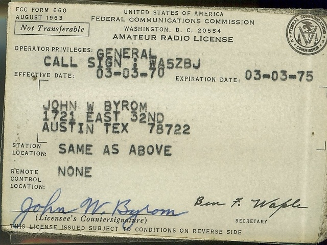 WA5ZBJ General License